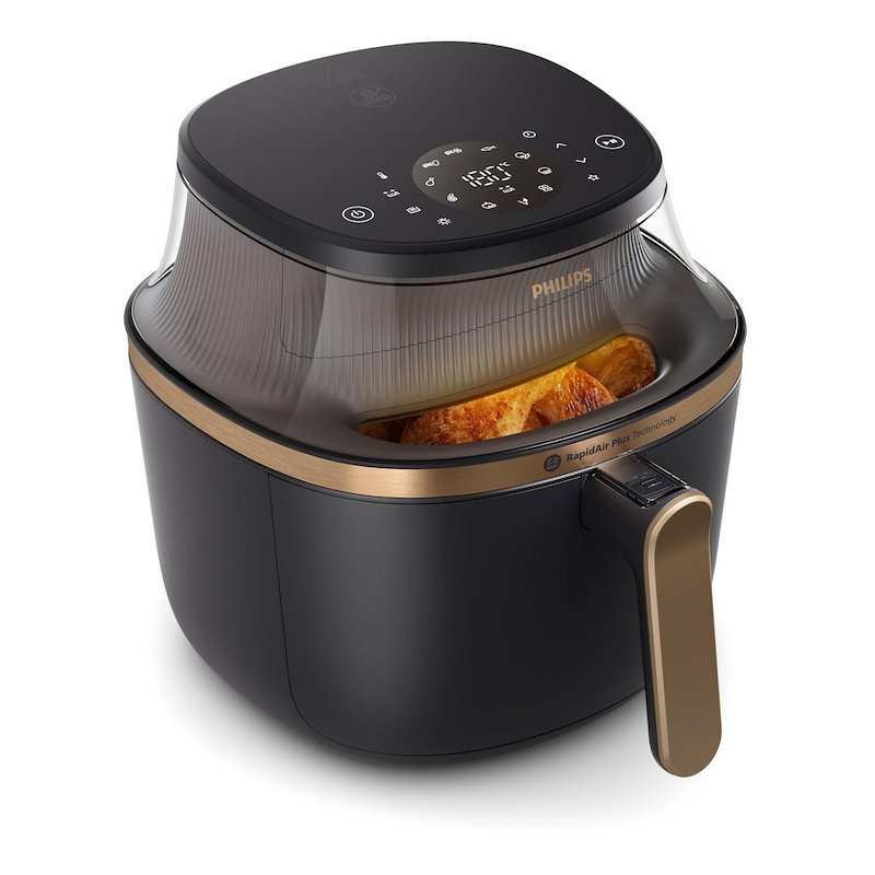 PHILIPS Airfryer Serie 3000 da 7.2L NA342/00 FRIGGITRICE AD ARIA, capacità 7,2 l, Max potenza 2000 W, Nero
