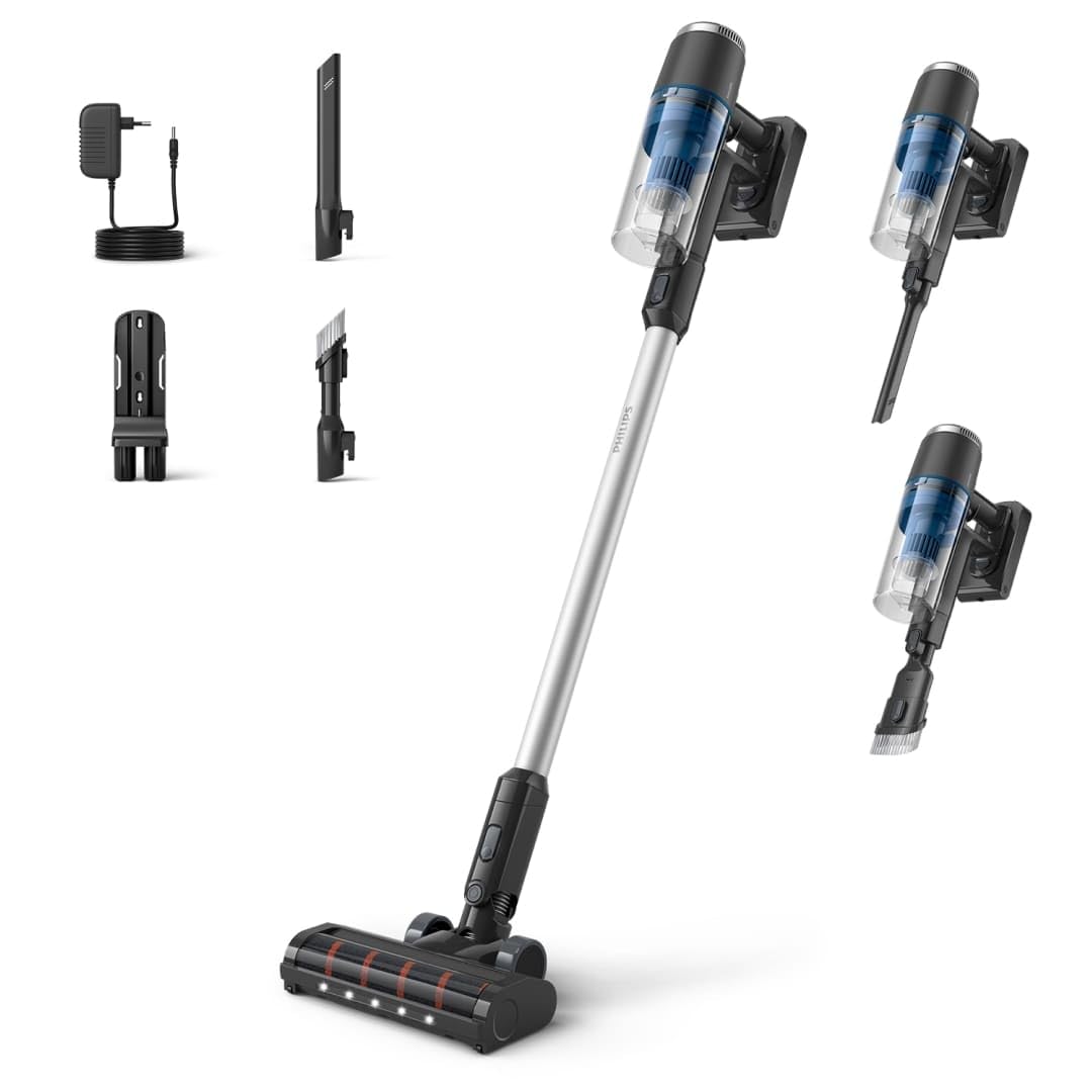 Philips Aspirapolvere Senza Fili Serie 3000 - Aspirabriciole, Motore Digitale Powercyclone 8, Spazzola Di Precisione Con Led, 60 Min Di Autonomia, Batteria Rimovibile (xc3032/01)
