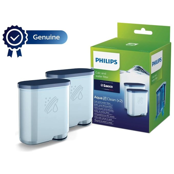 Philips CA6903-22 AquaClean Filtro Anticalcare per Macchine da Caffe' Scambio Ionico Click and Go Confezione 2 pezzi colore Bianco