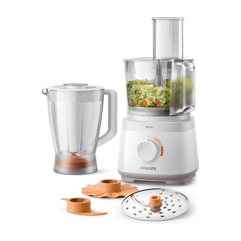 PHILIPS Daily Collection HR7320/00 ROBOT DA CUCINA, 700 W, capacità ciotola 2,1 l, Bianco