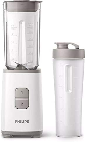 Philips Daily Collection Mini Frullatore Da 350w Con Bicchiere Da Viaggio Philips Daily Collection Mini Frullatore Da 350w Con Bicchiere Da Viaggio