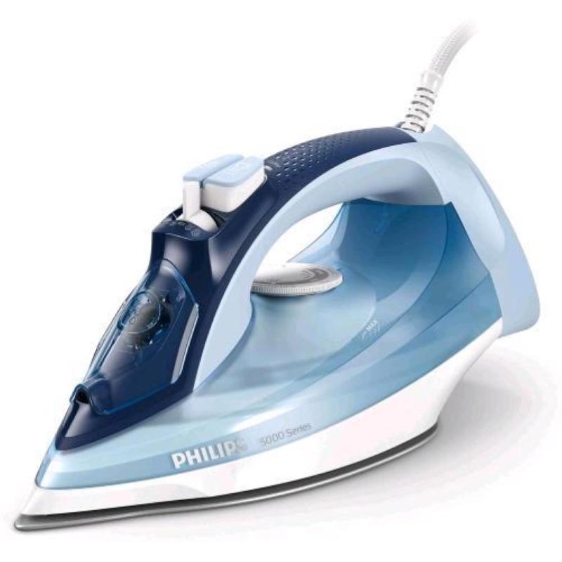 Philips dst5030/20 ferro da stiro a vapore 2400w piastra steamglide antigraffio capacita` sebatoio 320 ml regolazione del vapore blu Philips dst5030/20 ferro da stiro a vapore 2400w piastra steamglide antigraffio capacita` sebatoio 320 ml regolazione del vapore blu