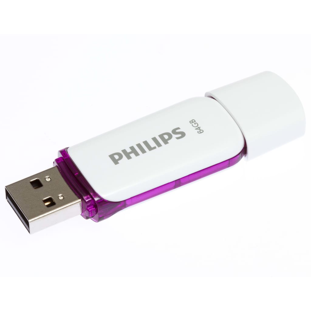 Philips Fm64fd70b Drive Flash Usb 64 Gb Usb Tipo A 2.0 Purple, White Philips Fm64fd70b Drive Flash Usb 64 Gb Usb Tipo A 2.0 Purple, White