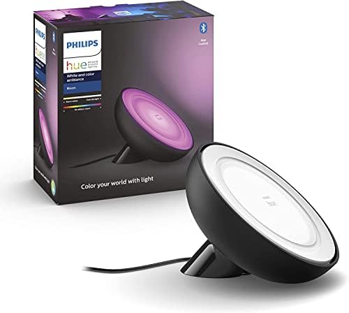 Philips - Hue Bloom Lampada Da Tavolo Smart Led 6w Nero Dimmerabile Bluetooth Zigbee