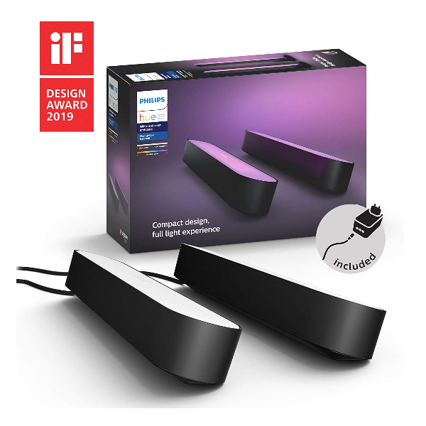 Philips - Hue Play Unità Base Con Alimentatore 2 Pezzi-nero