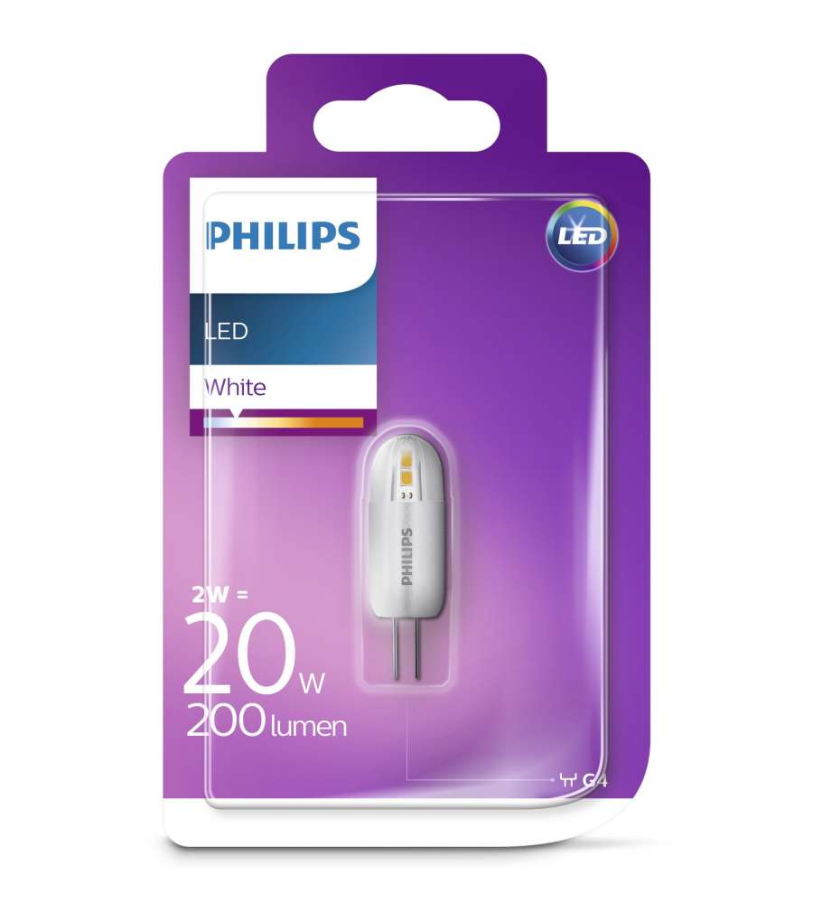 Philips Lampadina Led Capsula G4 1,7w 205lm 3000k 12v Lunga Durata