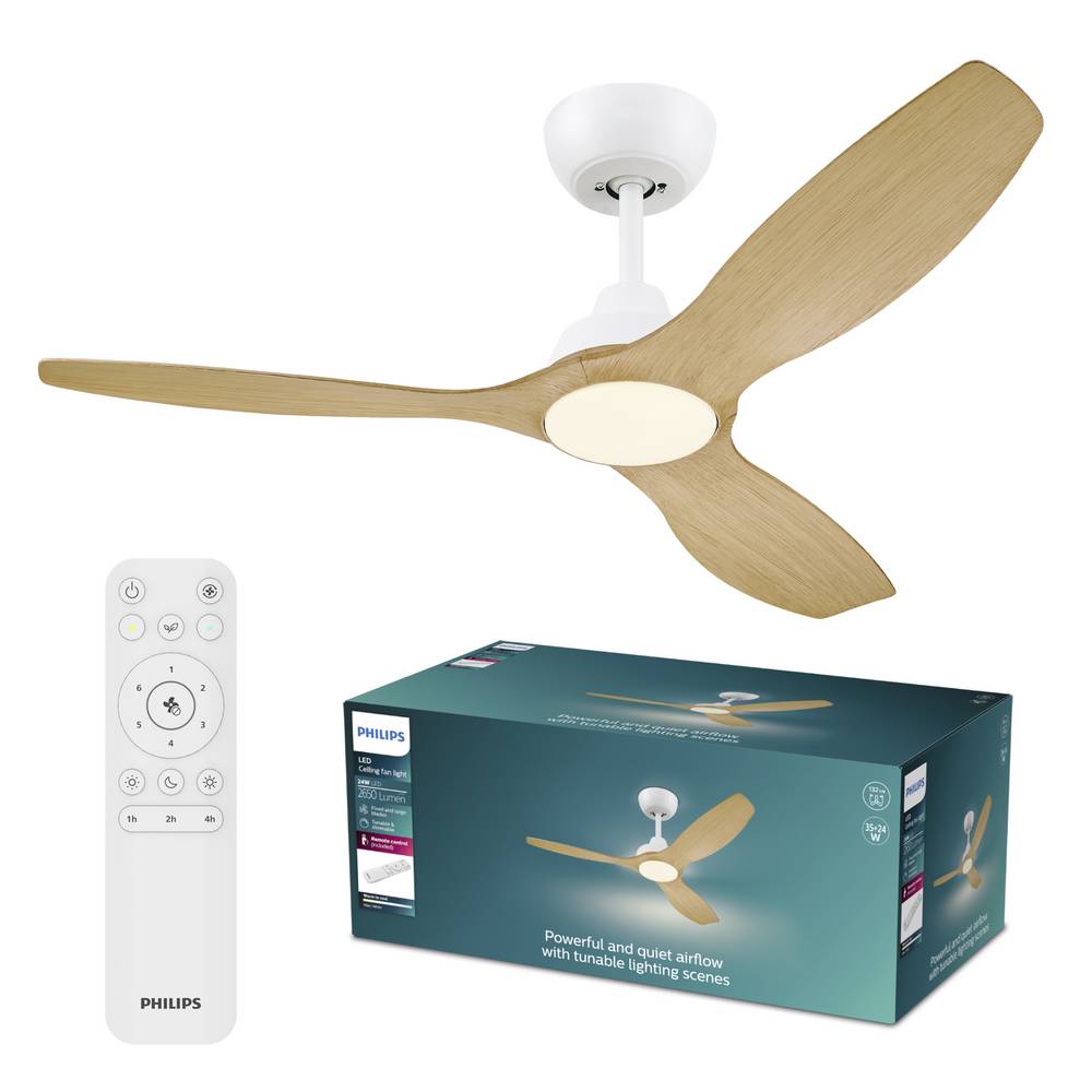 Philips Led Olas Ventilatore Da Soffitto 35 W Con Telecomando, Dimmerabile