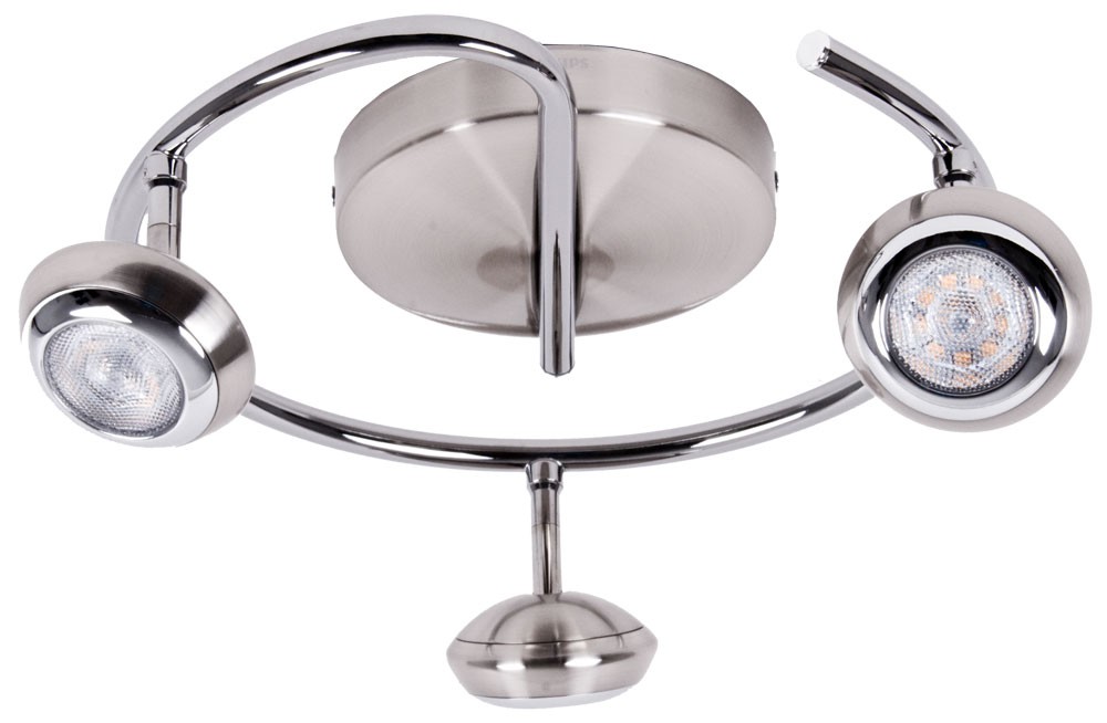 Philips - Lm Spot Lm Spot 3 Luci Led A Forma Di Spirale Acciaio Spazzolato Con Dettaglio Cromo Philips - Lm Spot Lm Spot 3 Luci Led A Forma Di Spirale Acciaio Spazzolato Con Dettaglio Cromo