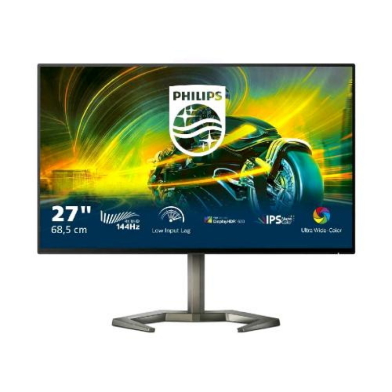 Philips momentum 27m1f5800/00 gaming 27 led nano ips 4k ultra hd 16:9 144hz 1ms contrasto 1.000:1 hub usb hdmi displayport nero