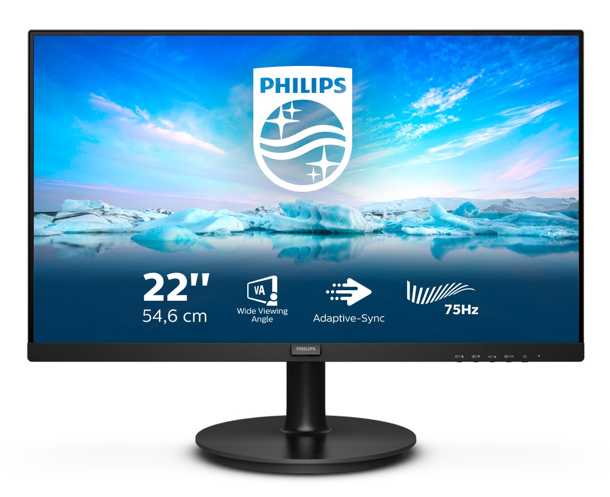 Philips Monitor 215 Led Va Fhd 16:9 4Ms 250 Cdm Dp/Vga/Hdmi Multimediale