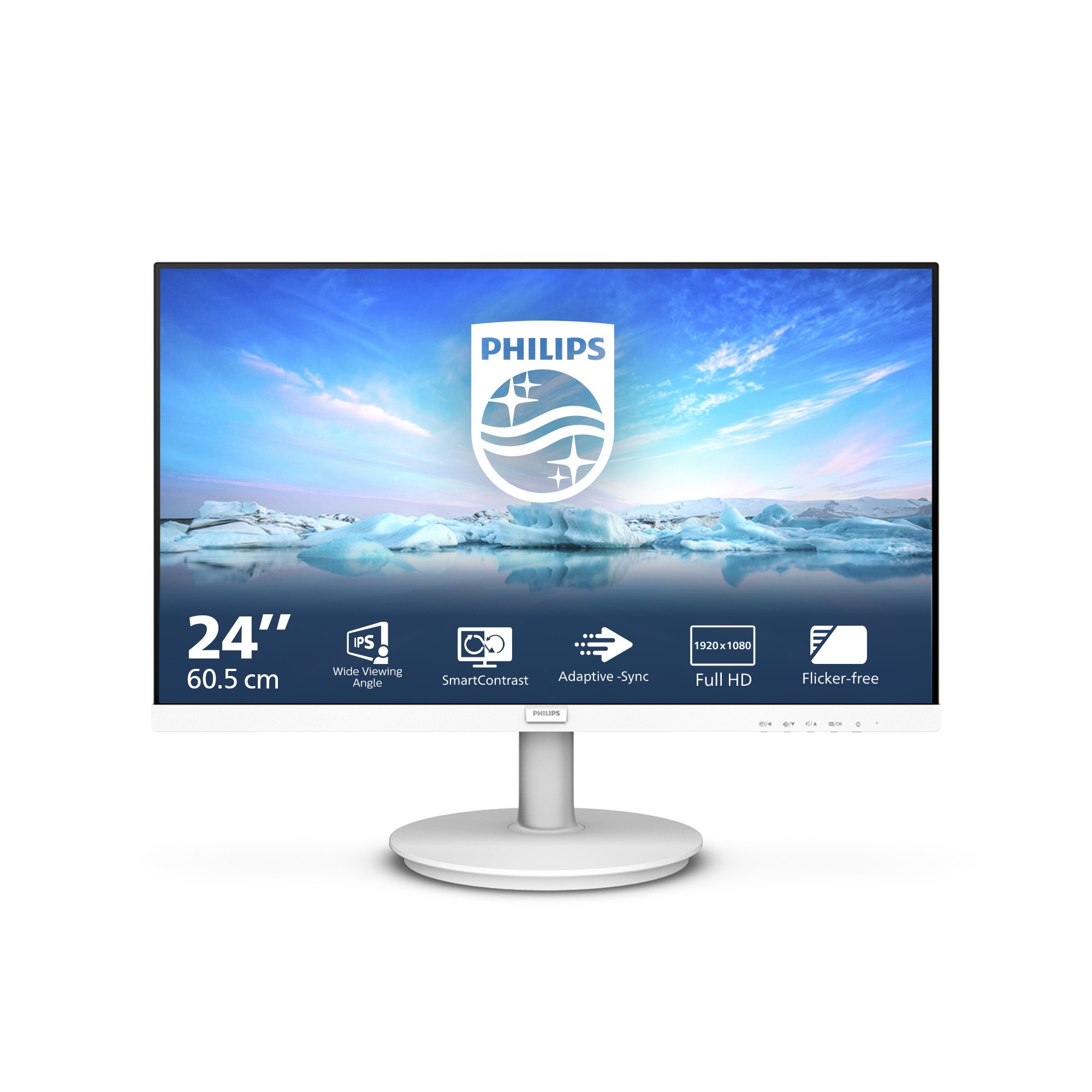 Philips - Monitor 24" Fhd Ips 241v8aw/00-bianco