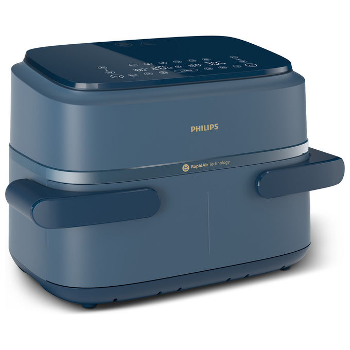 Philips NA156-60 Serie 1000 Airfryer Flexi Friggitrice ad aria 7.1 L 2450 W 6 Programmi Display Touch colore Blu Philips NA156-60 Serie 1000 Airfryer Flexi Friggitrice ad aria 7.1 L 2450 W 6 Programmi Display Touch colore Blu