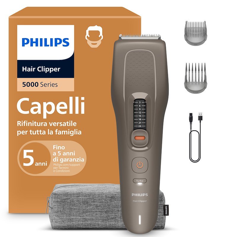Philips - Regolacapelli Serie 5000 Hc5722/15-marrone