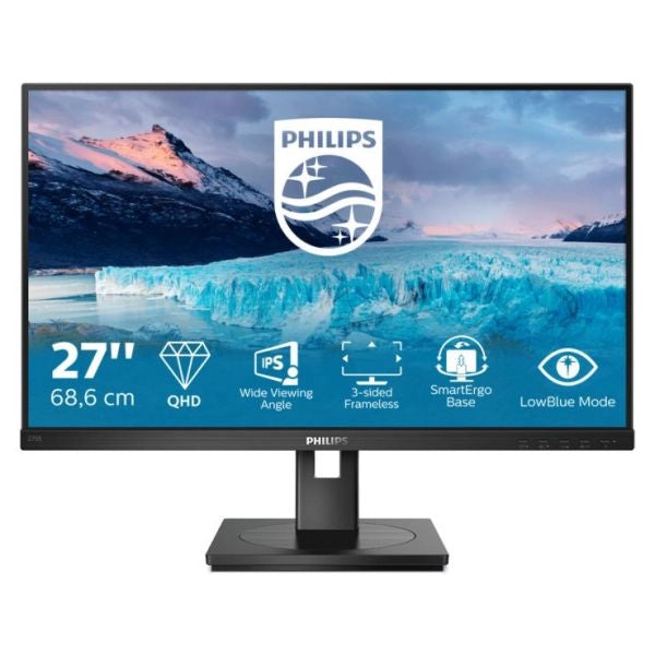 Philips s line 275s1ae/00 monitor pc 68,6 cm (27") 2560 x 1440 pixel 2k ultra hd lcd nero