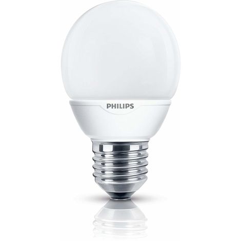 Philips S10ysf7b1 Lampadina A Risparmioenergetico, Sferica Smerigliata, 7w (corrispondenti A 30w), Attacco Piccolo E27, Luce Bianca Calda [classe Di Efficienza Energetica A]