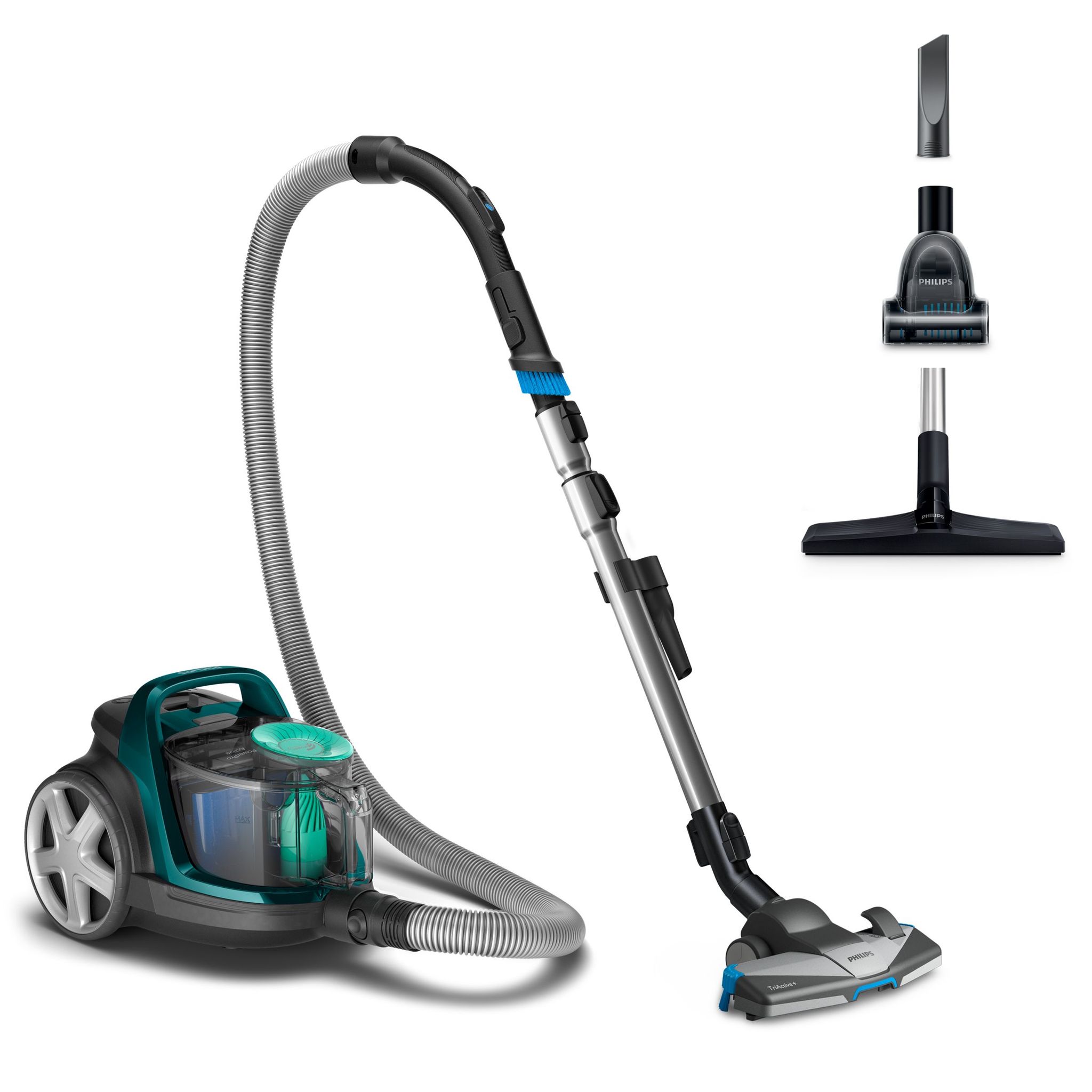 Philips - Serie 5000 Aspirapolvere Senza Sacco - 900 W, Con Filtro Antiallergico E Bocchetta Triactive (fc9555/09)