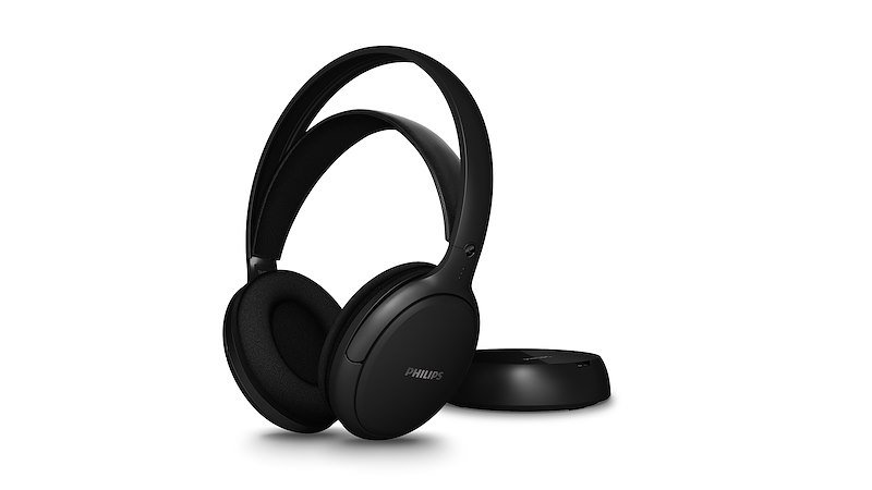 PHILIPS SHC5200M2/12 CUFFIE WIRELESS, Nero