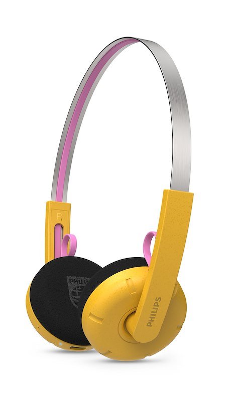 PHILIPS TAMS1YL/00 CUFFIE WIRELESS, Giallo