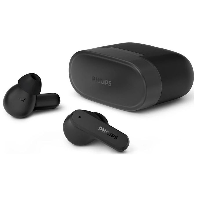 Philips TAT2000BK auricolari true wireless in-ear, bluetooth 5.4, 32 ore, driver 6mm bassi dinamici, 4 microfoni, IPX4, nero Philips TAT2000BK auricolari true wireless in-ear, bluetooth 5.4, 32 ore, driver 6mm bassi dinamici, 4 microfoni, IPX4, nero