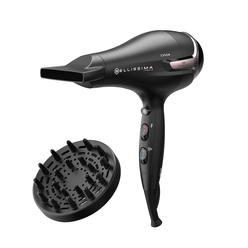 PHON BELLISSIMA K9 2500 , Potenza 2300 W, Tipo di motore DC motor, Livelli temperatura 3, Tecnologia a ioni, Attacco diffusore