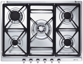Piano cottura gas 5 zone CLASSICA SE70SGH5 Inox (70cm)