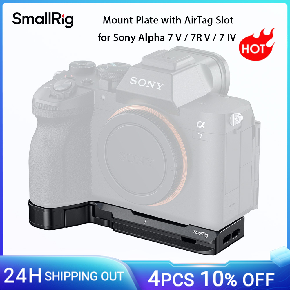 Piastra di montaggio SmallRig A7 V / A7R V / A7 IV con slot AirTag per Sony Alpha 7 V / 7R V / 7 IV, con fori filettati 1/4"-20 -6033