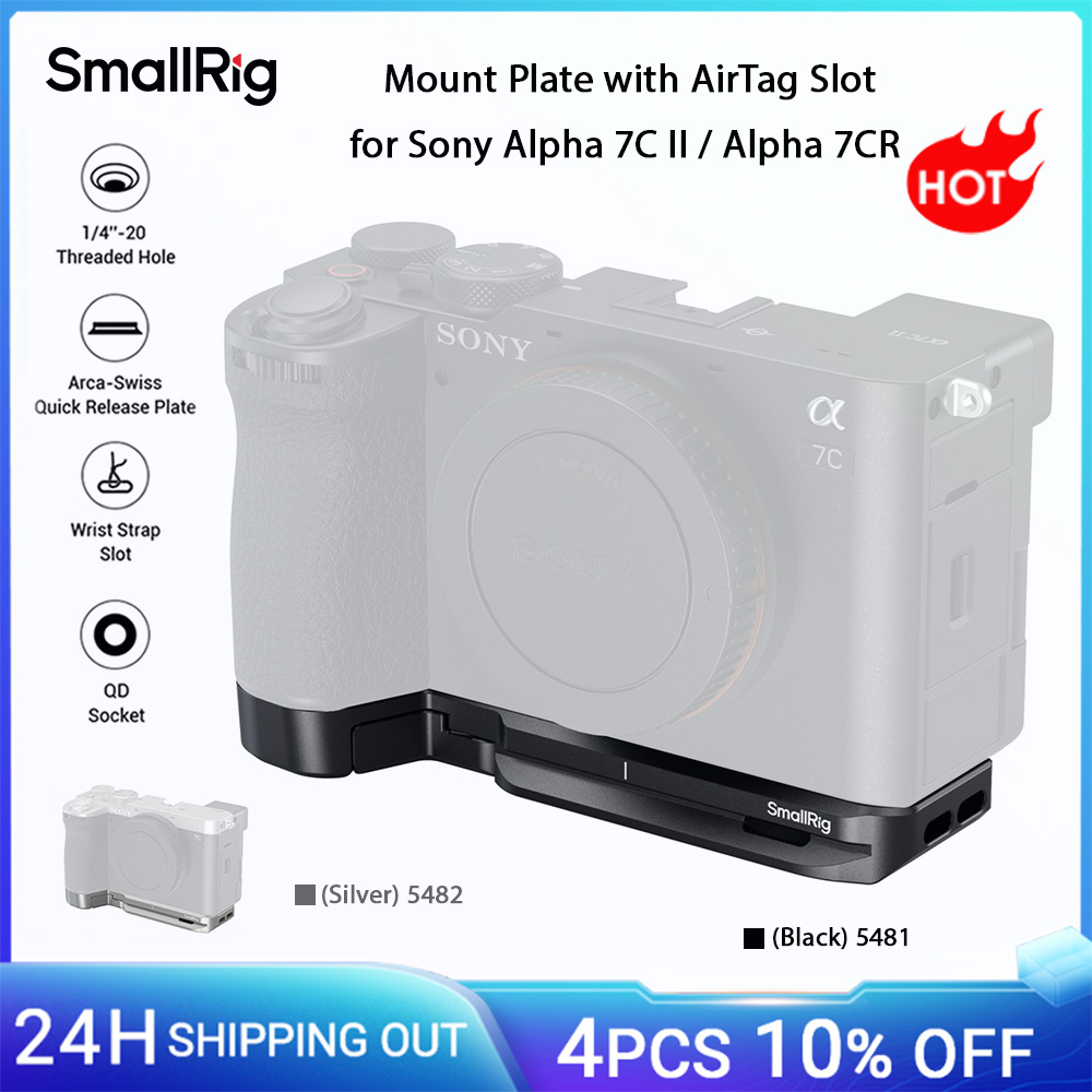 Piastra di montaggio SmallRig A7C II/A7CR con slot AirTag per Sony Alpha 7C II / Alpha 7CR con piastra a sgancio rapido Arca-Swiss -5481
