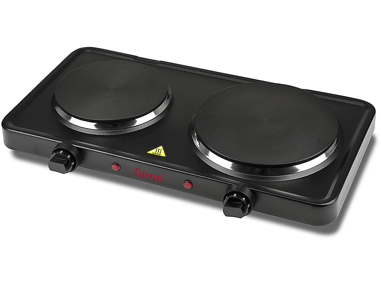 PIASTRA ELETTRICA GIRMI Piastra Elettrica Doppia, Assorbimento potenza 2500 W, Zone di cottura 2, Dimensione prima piastra 18.5 mm, Nero