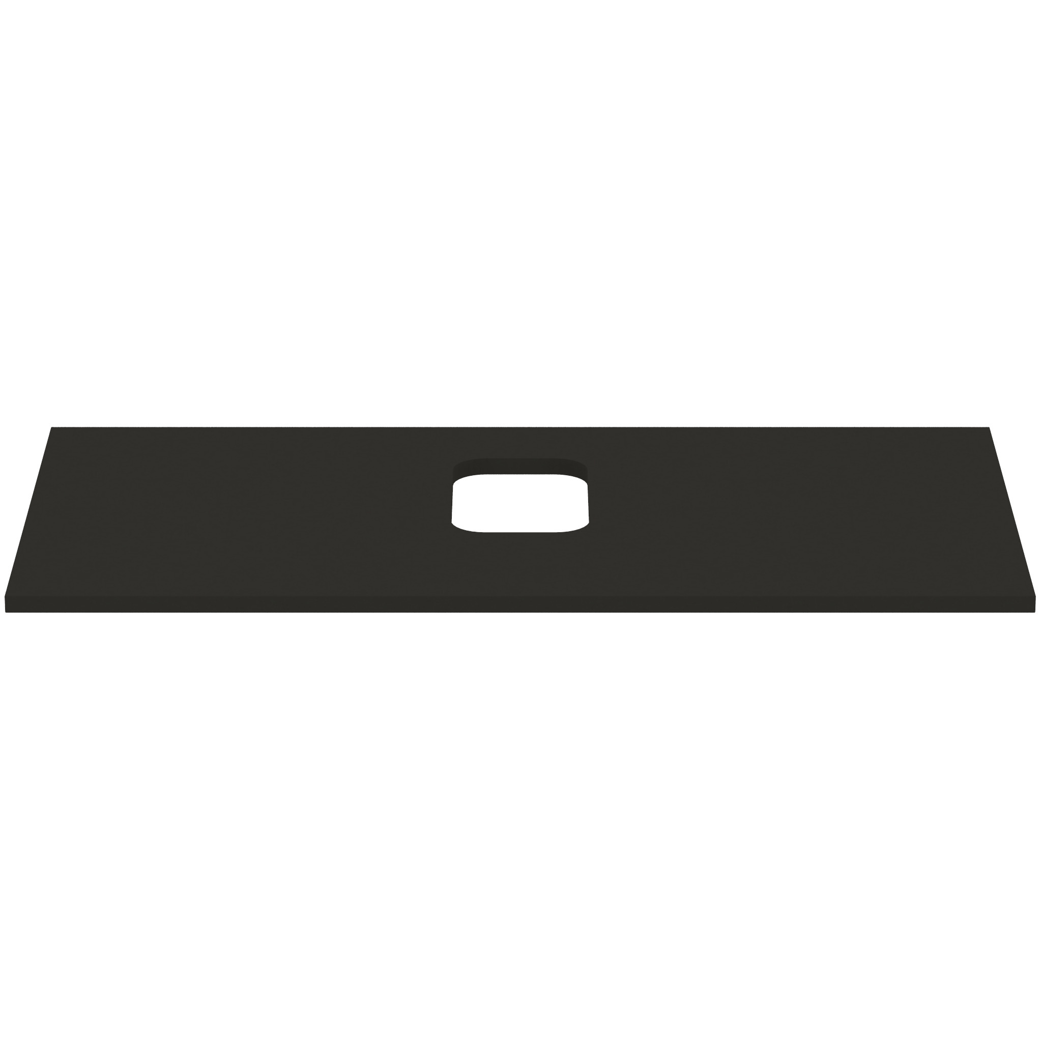 Piastra Is Wt-i.life B Con Apertura Centrale Per 1 Ciotola 1002x507x18mm, Colore Carbonio Opaco