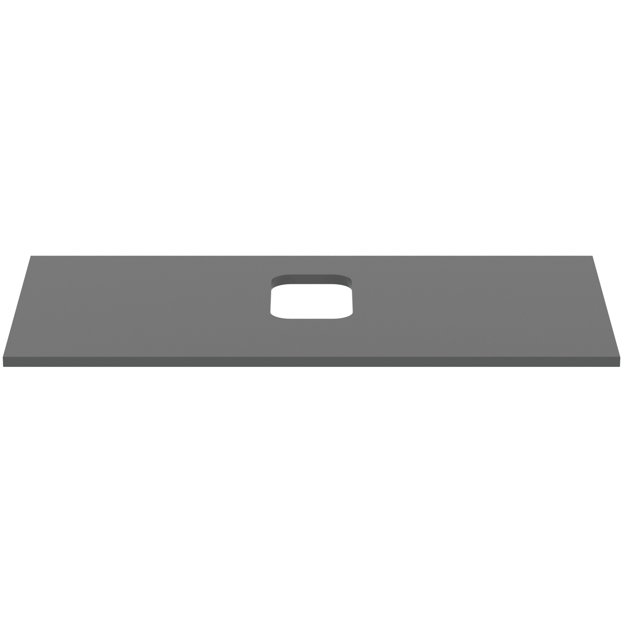 Piastra Is Wt I.life B Con Scollo Centrale Per 1 Ciotola 1002x507x18mm Grigio Quarzo Opaco