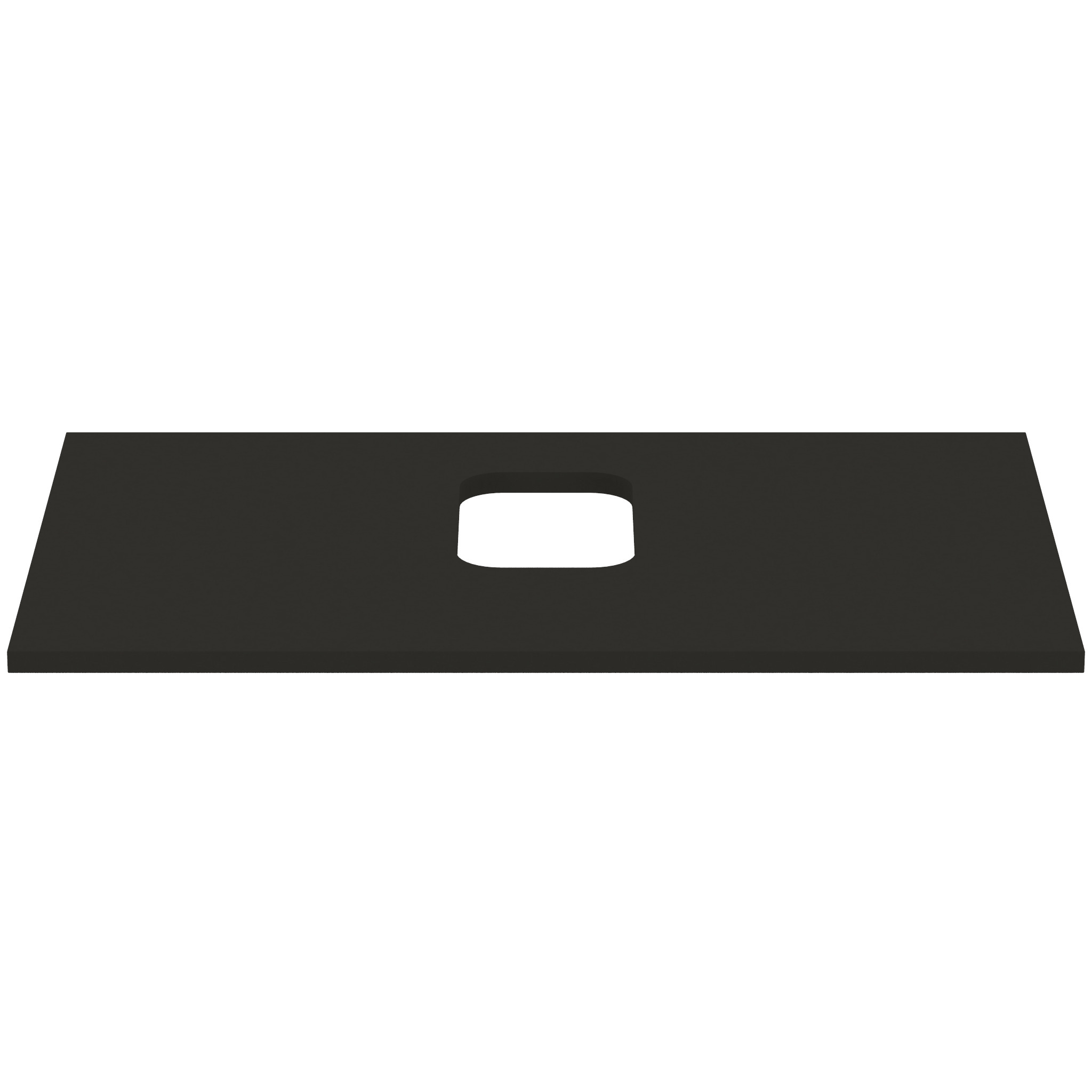 Piastra Is Wt I.life B Con Scollo Centrale Per 1 Ciotola 802x507x18mm Grigio Carbone Opaco
