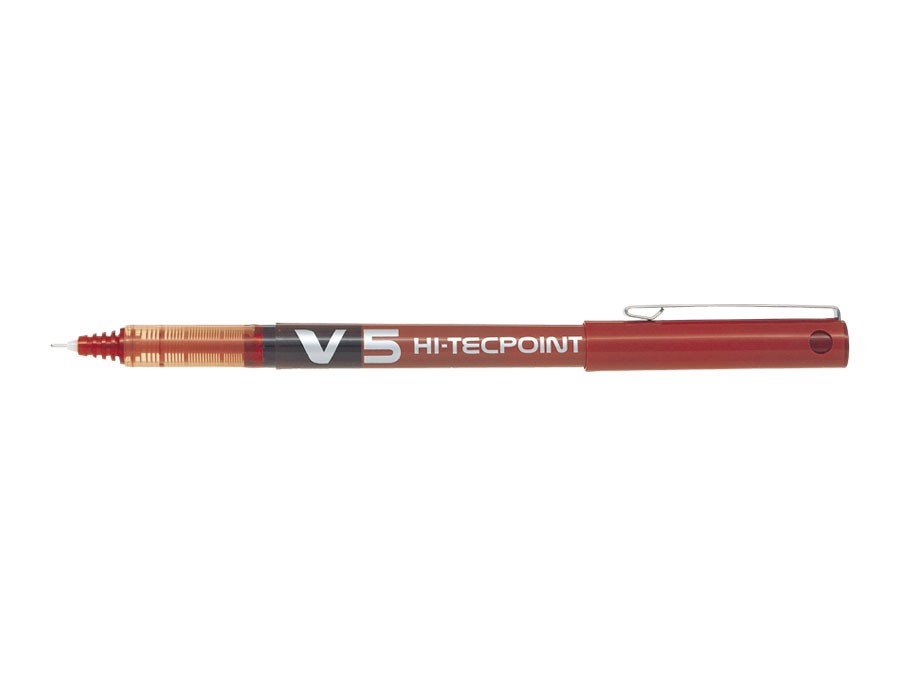 Pilot Hi-Tecpoint V5 Penna stick a sfera Rosso Pilot Hi-Tecpoint V5 Penna stick a sfera Rosso