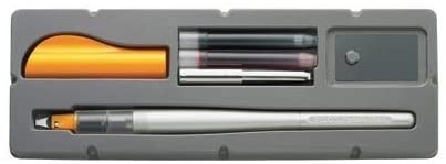 Pilot Pack di penna stilografica Parallel Pen da 24 mm - Punta in acciaio - Corsa da 24 mm - 2 ricariche kit per la pulizia interna ed esterna - Colore nero/rosso Pilot Pack di penna stilografica Parallel Pen da 24 mm - Punta in acciaio - Corsa da 24 mm - 2 ricariche kit per la pulizia interna ed esterna - Colore nero/rosso