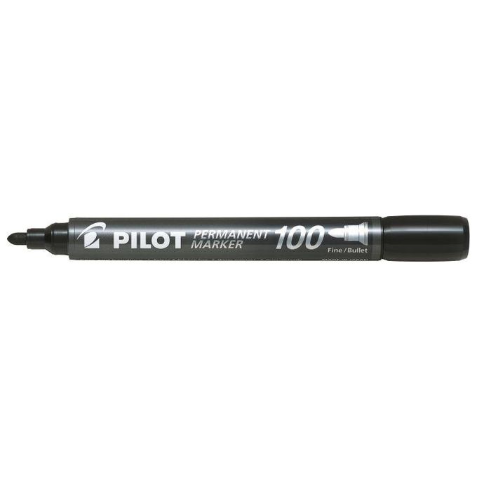 Pilot SCA 100 Confezione 12 Marcatori Punta Tonda 1mm Nero