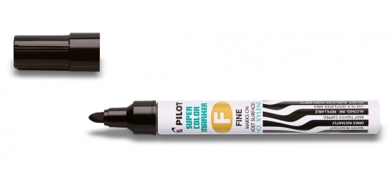 Pilot SCA-F Super Color marcatore permanente Tipo di punta Nero 1 pz