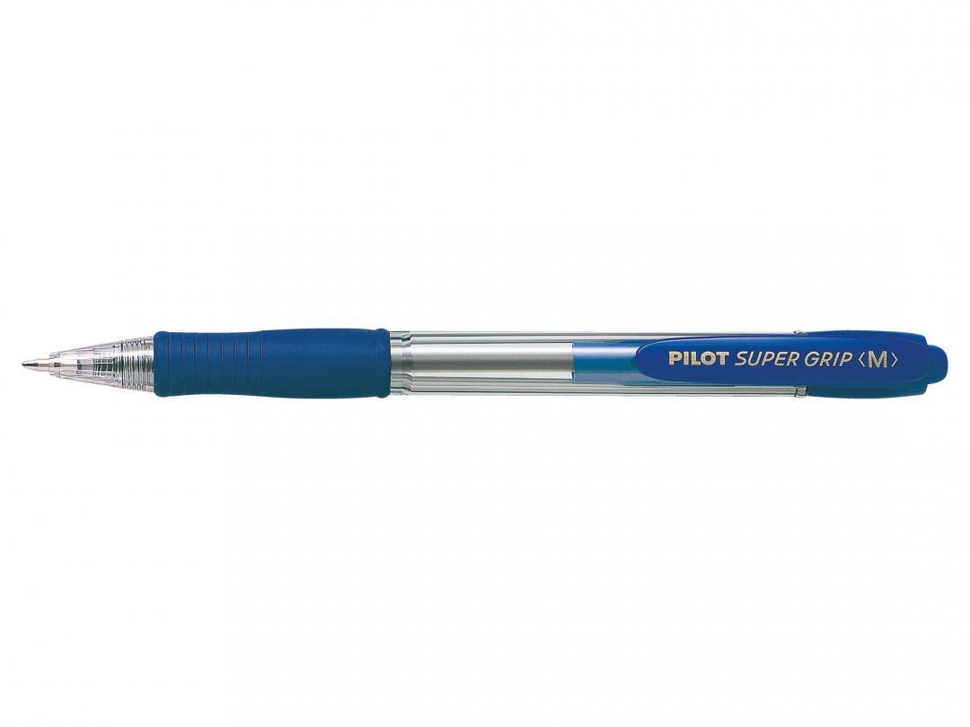 Pilot Super Grip Medium Blu Penna a sfera retrattile a clip Medio 1 pz Pilot Super Grip Medium Blu Penna a sfera retrattile a clip Medio 1 pz