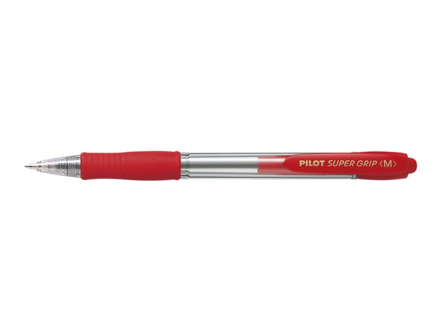 Pilot Super Grip Medium Rosso Penna a sfera retrattile a clip Medio 1 pz Pilot Super Grip Medium Rosso Penna a sfera retrattile a clip Medio 1 pz