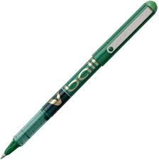 Pilot V Ball 07 Penna roller a inchiostro liquido - Punta a sfera rotonda da 07 mm - Linea da 05 mm - Colore verde Pilot V Ball 07 Penna roller a inchiostro liquido - Punta a sfera rotonda da 07 mm - Linea da 05 mm - Colore verde