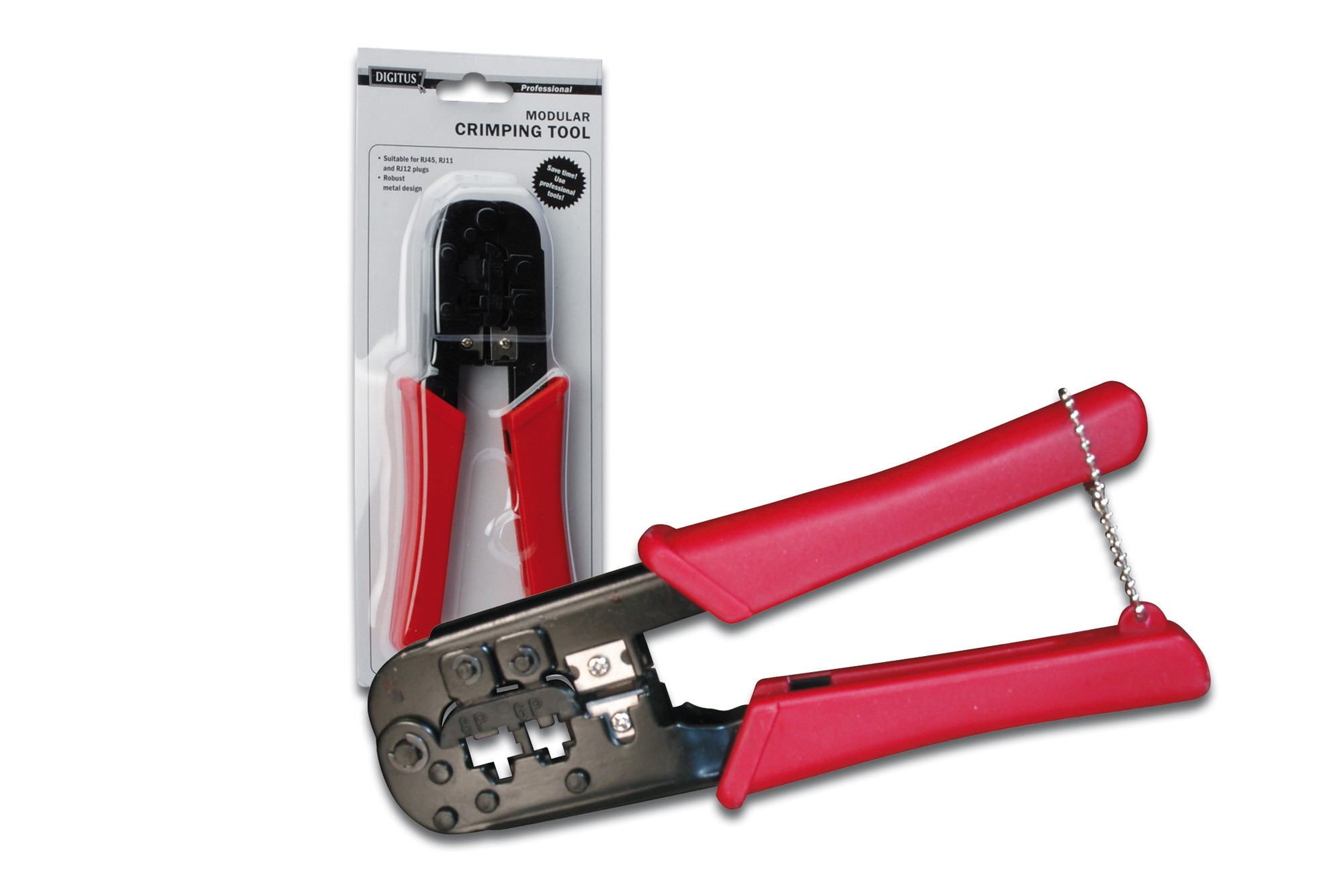 Pinza In Metallo Per Crimpare Connettori Telefonici Modulari Rj12 6 Poli E 8 Poli Rj45 (Dn-94007)