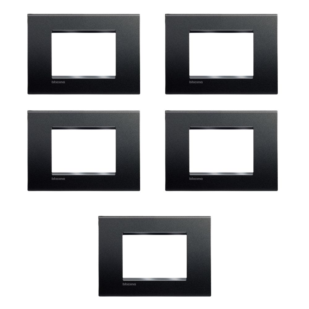 Placca Pezzi 5 Living Light Tecnopolimero Lna4803ar Antracite