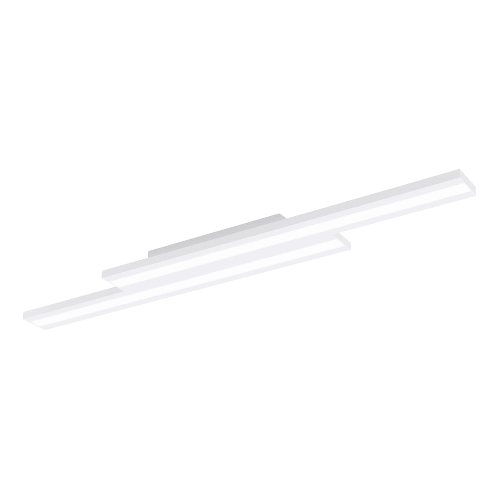 Plafoniera Contemporanea Saliteras-Z Acciaio Bianco 2 Luci Led Integrato 10,2W