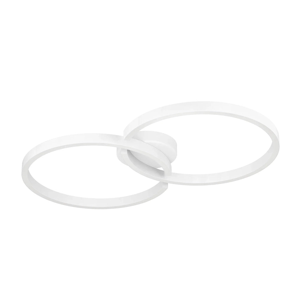 Plafoniera Minimal Amandolo Alluminio Bianco Luce Led Integrato 19,5W