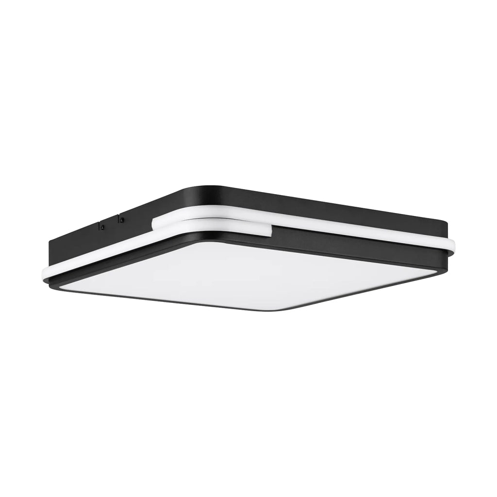 Plafoniera Moderna Genovese-Z Alluminio Nero Luce Led Integrato 22W