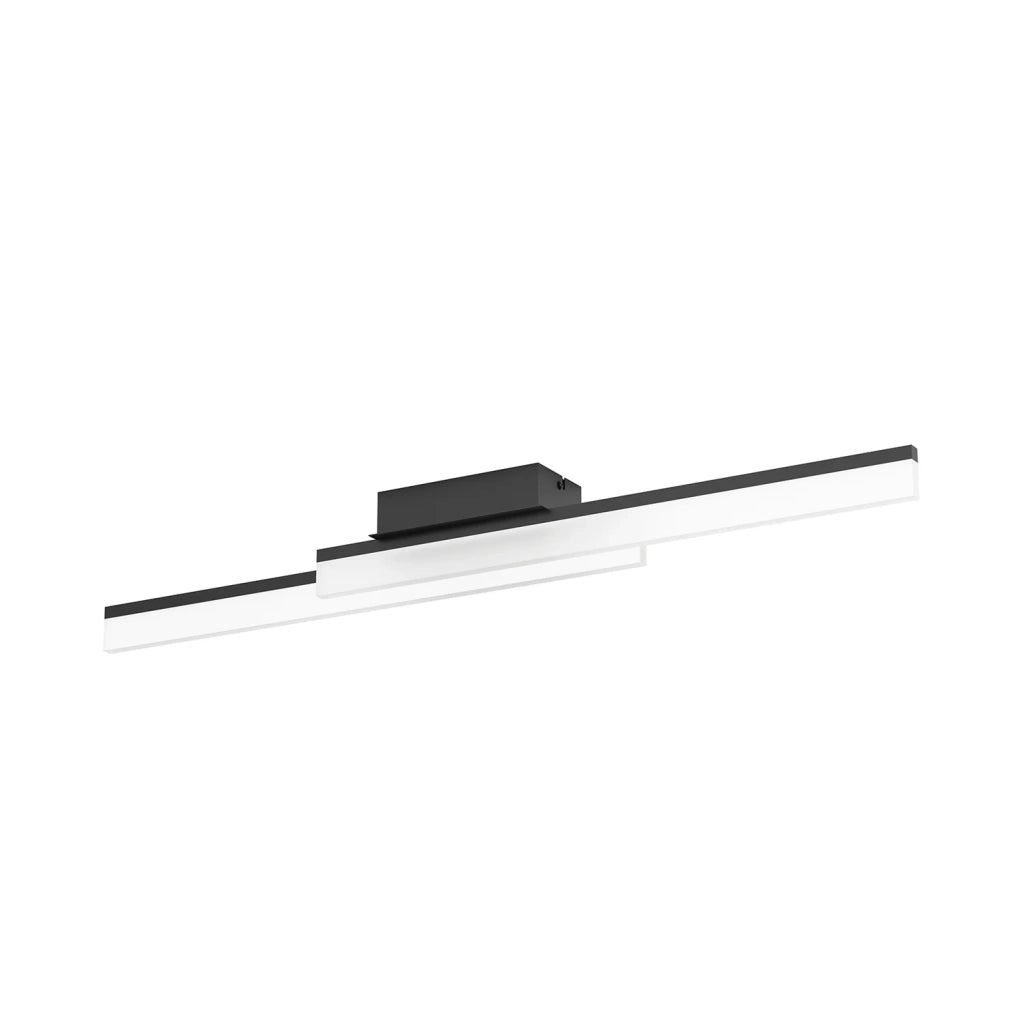 Plafoniera Moderna Palmital Alluminio Nero 2 Luci Led Integrato 11W