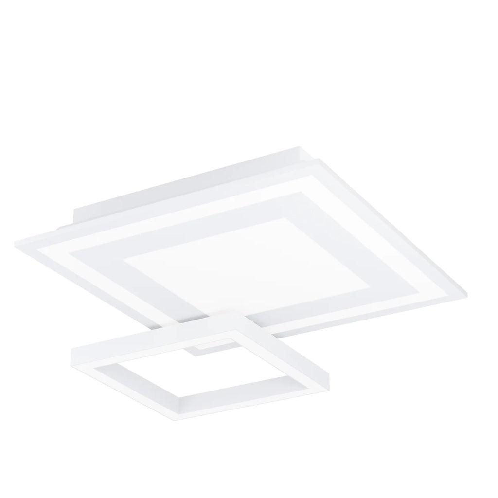 Plafoniera Moderna Savatarila-Z Acciaio Bianco 4 Luci Led Integrato 2,7W