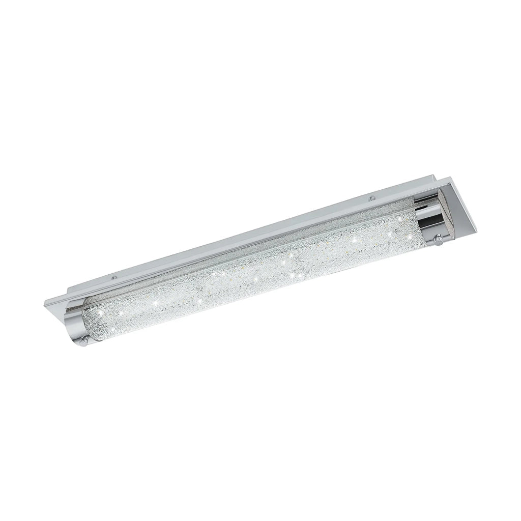 Plafoniera Moderna Tolorico Acciaio Cromo Luce Led Integrato 20,5W