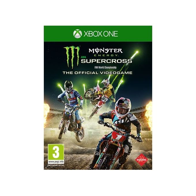 PLAION 1024996 Monster Energy Supercross Videogioco per Xbox One Edizione Standard Lingua Inglese colore Nero