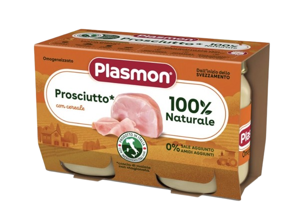 Plasmon Omogeneizzato Di Carne Prosciutto Cotto 2x120 g +4m