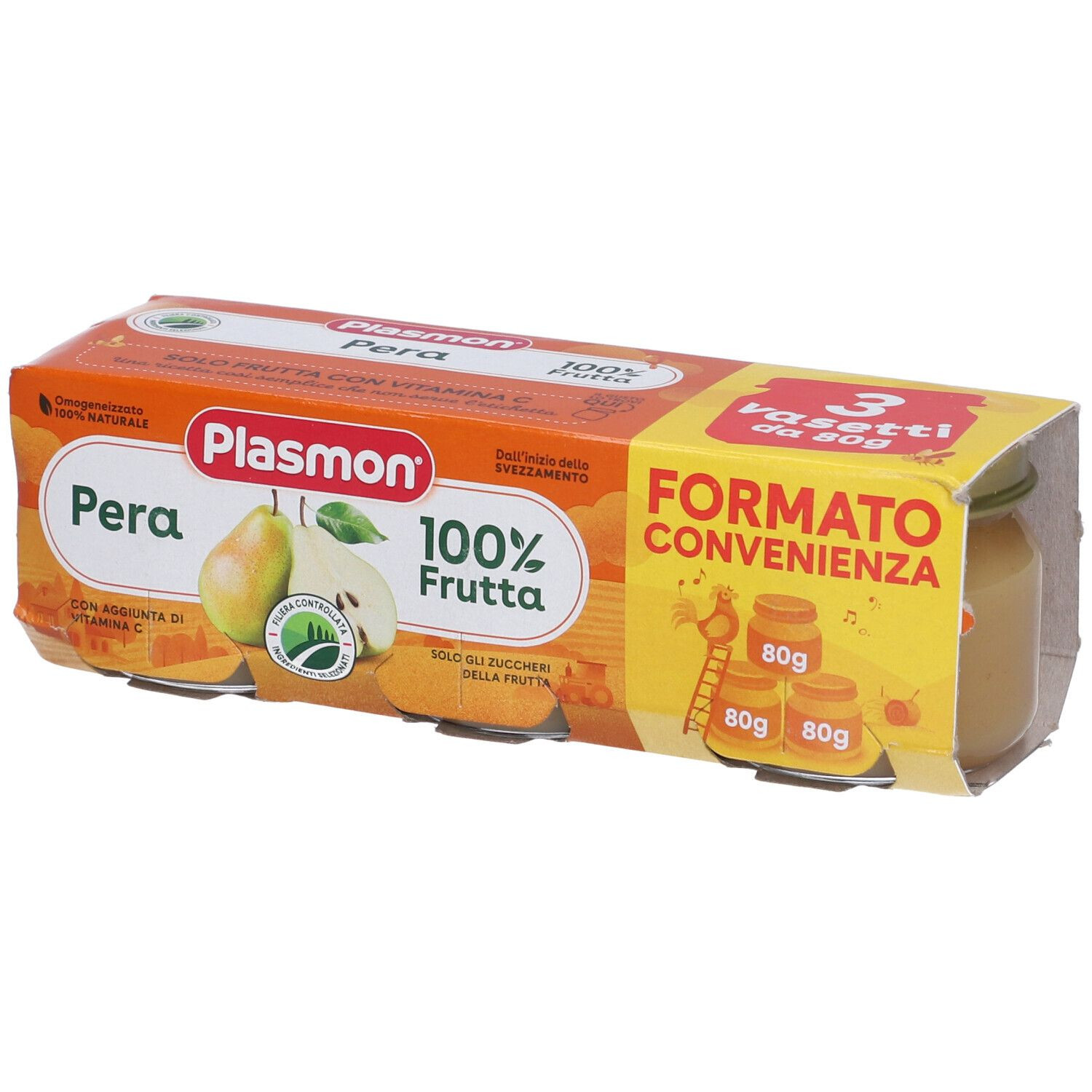 Plasmon omogeneizzato pera 3 pezzi da 80 g