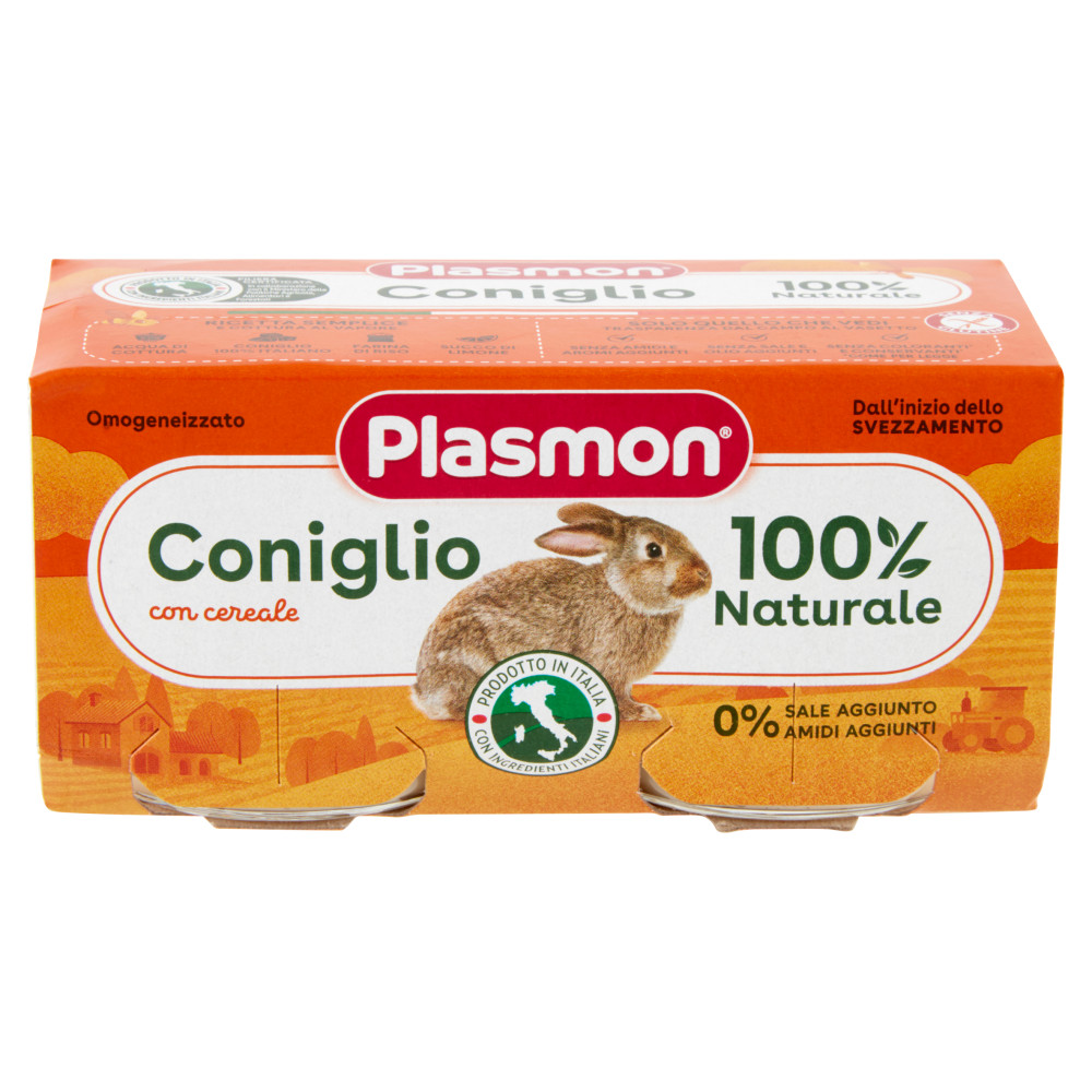 Plasmon Omogenizzato Coniglio 2 Vasetti da 80 g